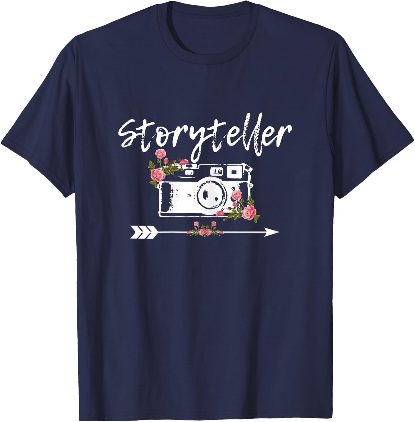 Photographer Vintage Camera Storyteller Photography Gift T-Shirt - T-Shirt | Navy