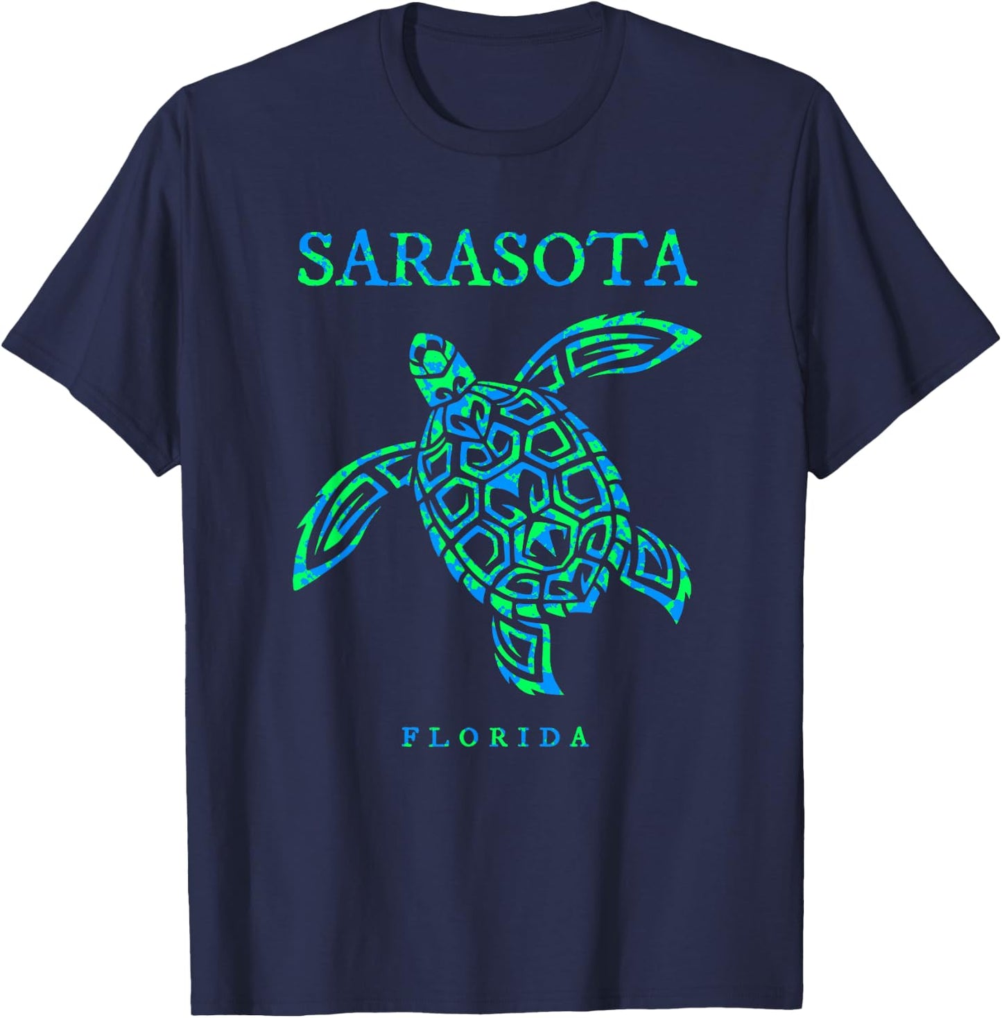 Sarasota Florida Sea Turtle Boys Girls Toddler T-Shirt - T-Shirt | Navy