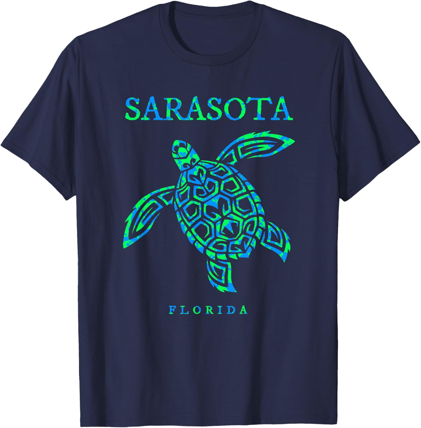 Sarasota Florida Sea Turtle Boys Girls Toddler T-Shirt - T-Shirt | Navy