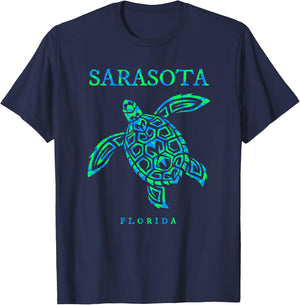 Sarasota Florida Sea Turtle Boys Girls Toddler T-Shirt - T-Shirt | Navy
