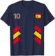 Retro10 Spain Football Spain Soccer Spain Flag T-Shirt - T-Shirt | Navy