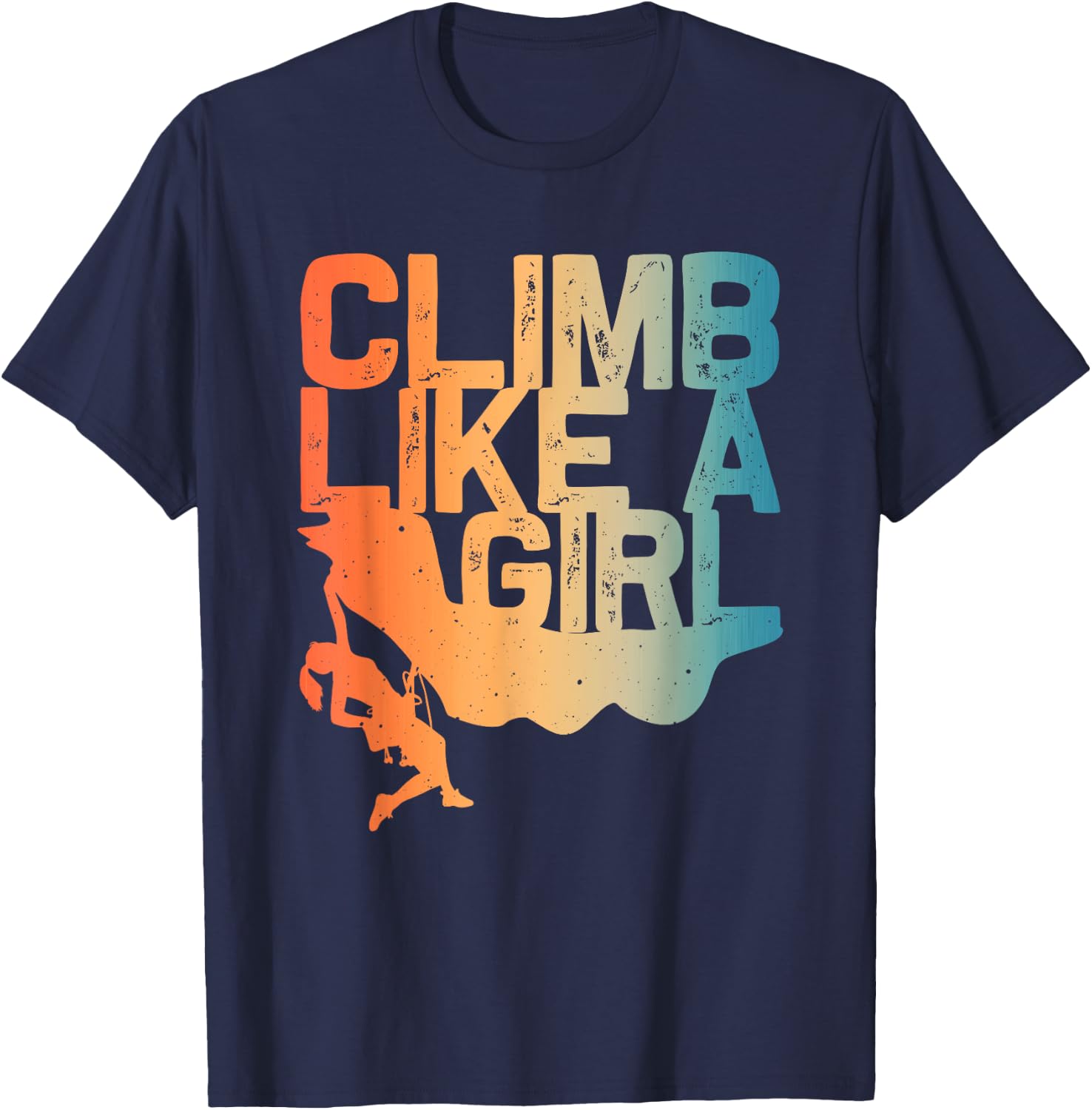 Funny Rock Climbing Design For Girls Women Kids Rock Climber T-Shirt - T-Shirt | Navy