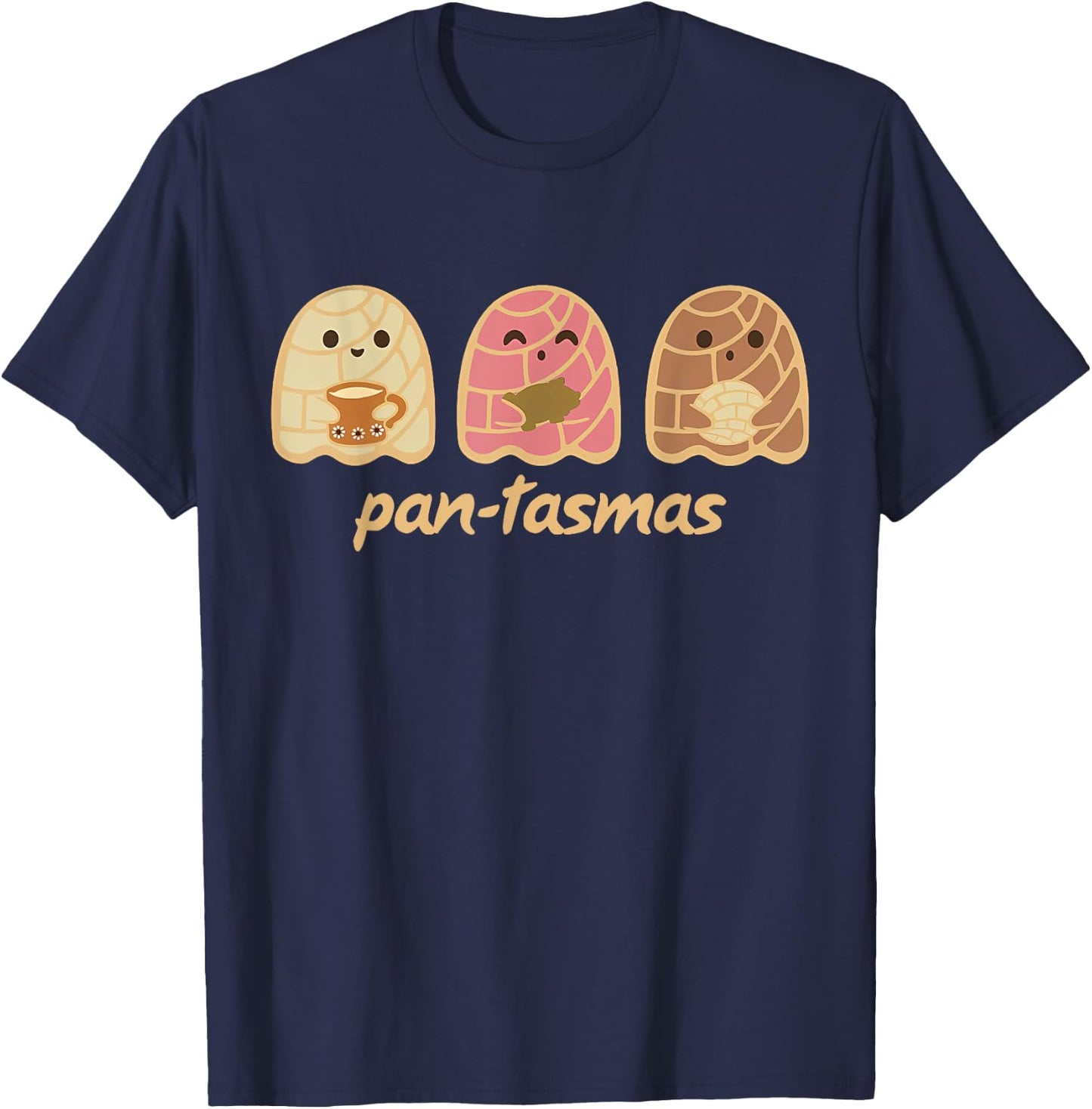 Pantasmas Ghost Shirt | Cute Ghost Fall Girls T-Shirt - T-Shirt | Navy