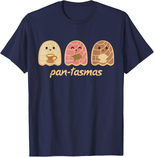 Pantasmas Ghost Shirt | Cute Ghost Fall Girls T-Shirt - T-Shirt | Navy
