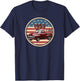 Vintage 1953 F-100, Red Pick Up Trucks, Hot Rod, Patriotic T-Shirt - T-Shirt | Navy