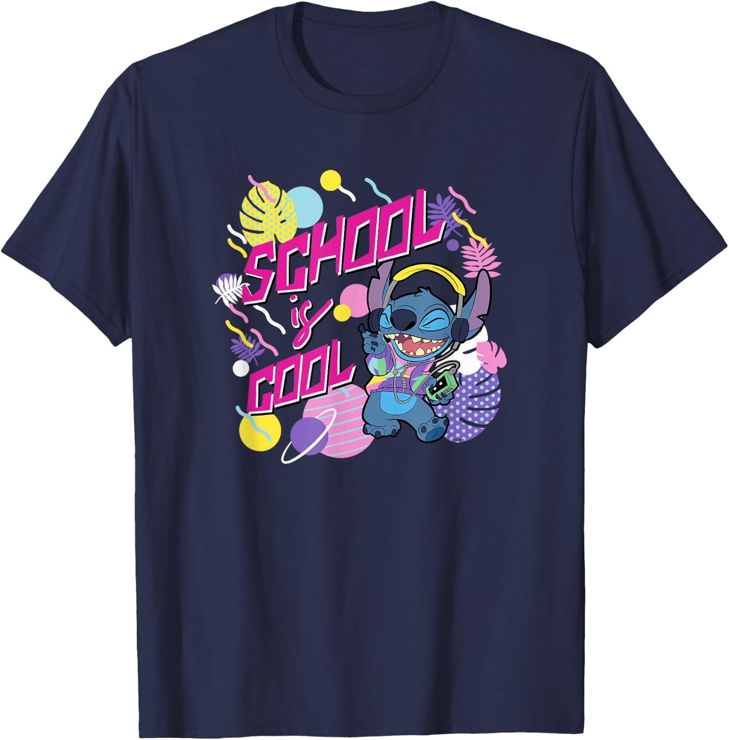 Disney Stitch School is Cool T-Shirt - T-Shirt | Navy