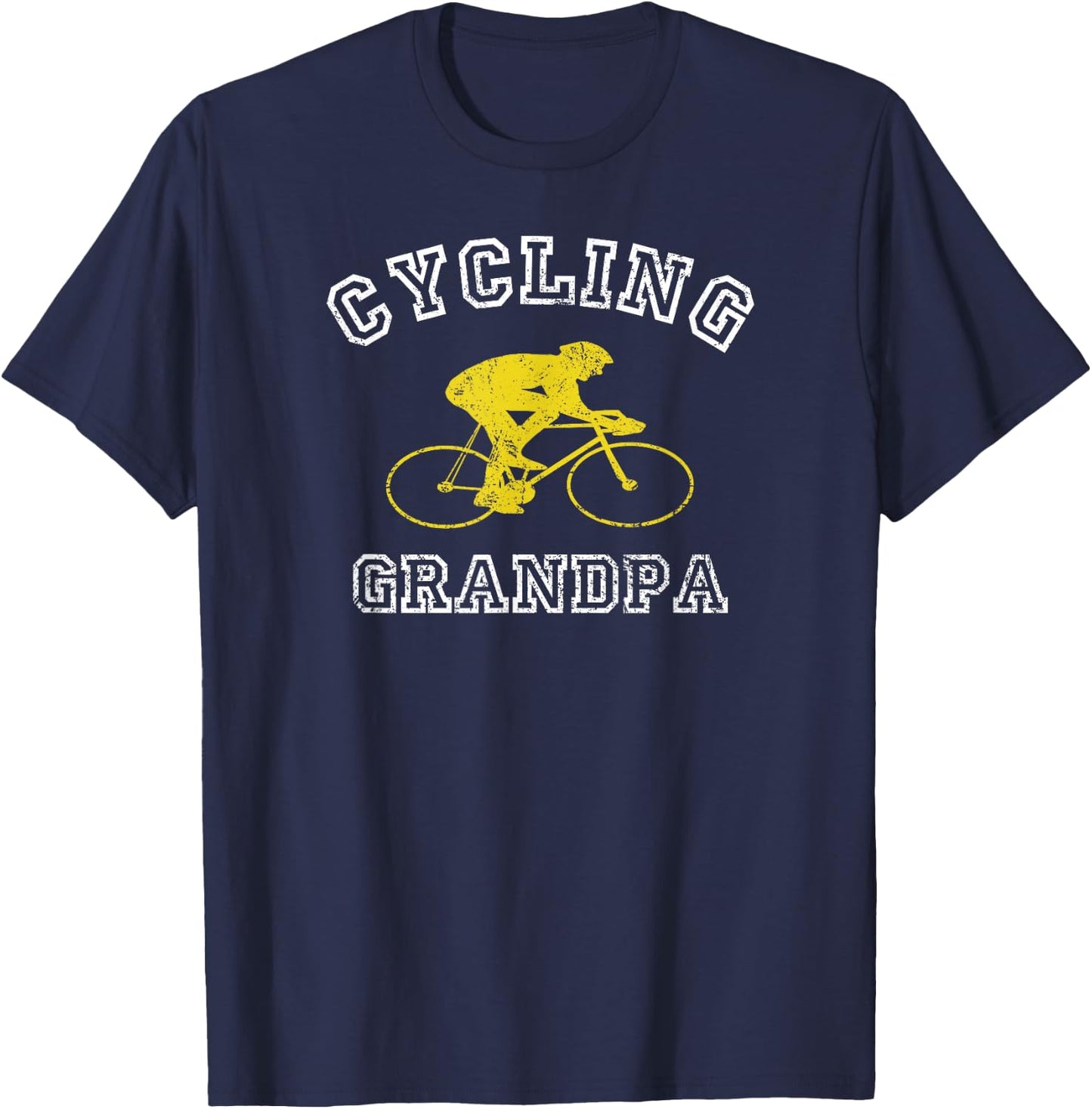 Cycling Grandpa Gift Grand dad Cyclist T-Shirt - T-Shirt | Navy