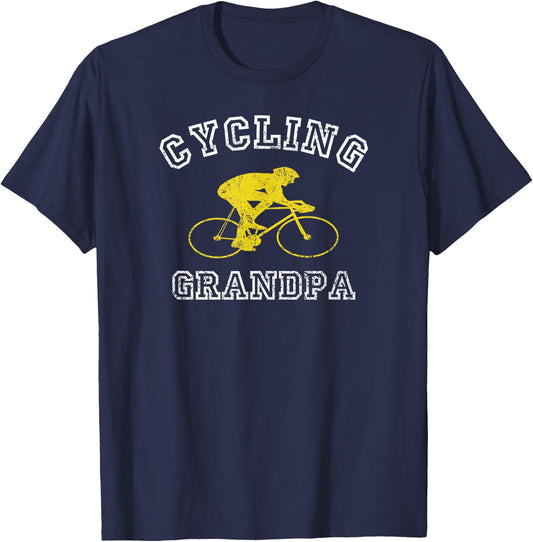 Cycling Grandpa Gift Grand dad Cyclist T-Shirt - T-Shirt | Navy