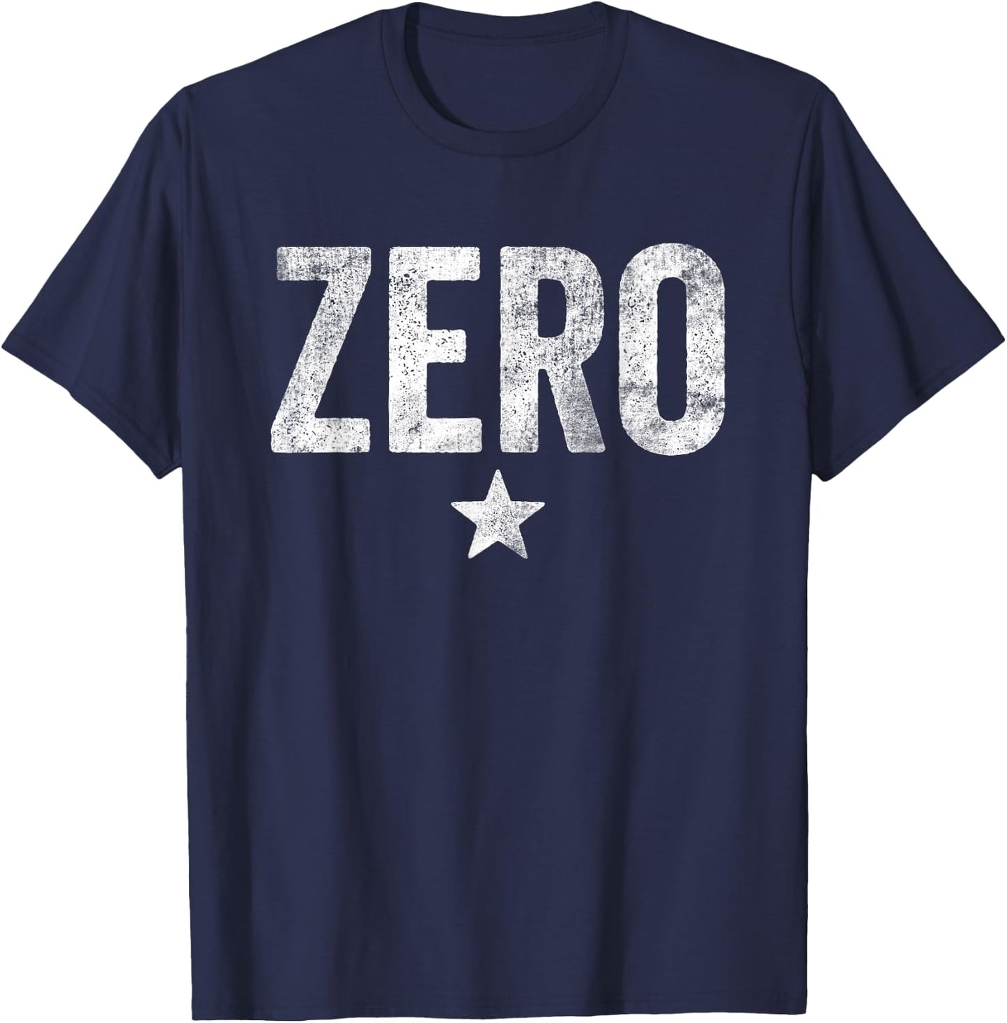 Vintage Grunge Alternative Zero Star 90s Rock Music T-Shirt - T-Shirt | Navy