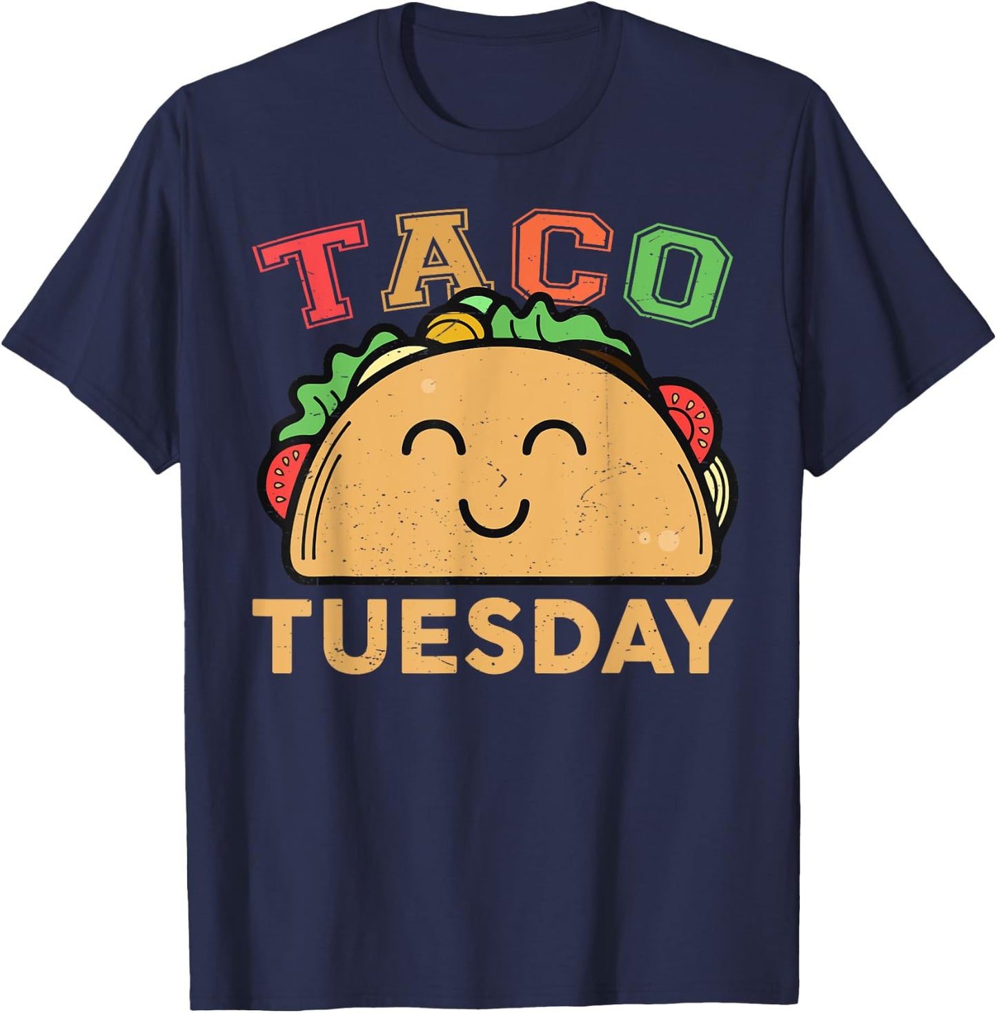 Taco-Shirt Kids Toddler Baby Taco Tuesday Women Men Funny T-Shirt - T-Shirt | Navy