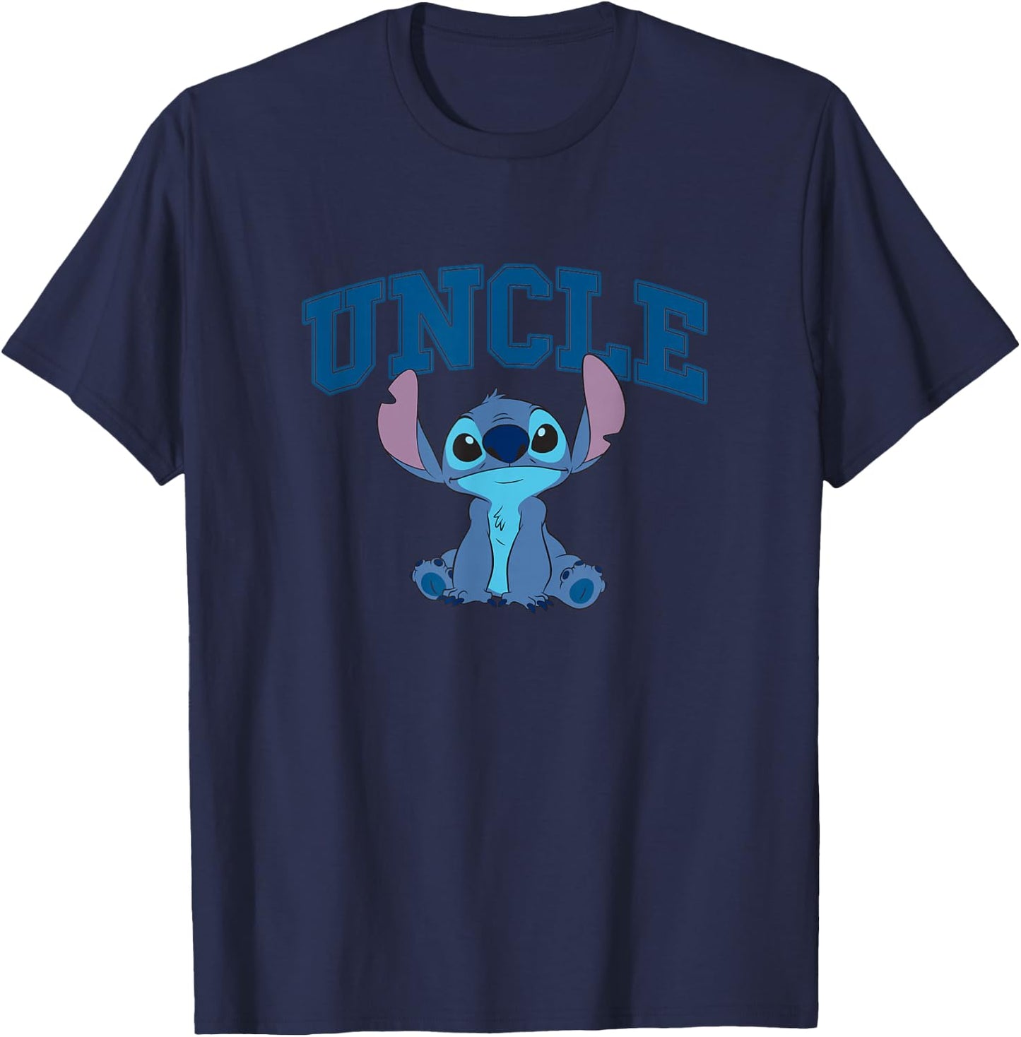 Disney Lilo & Stitch Uncle Sitting Stitch Father's Day T-Shirt - T-Shirt | Navy