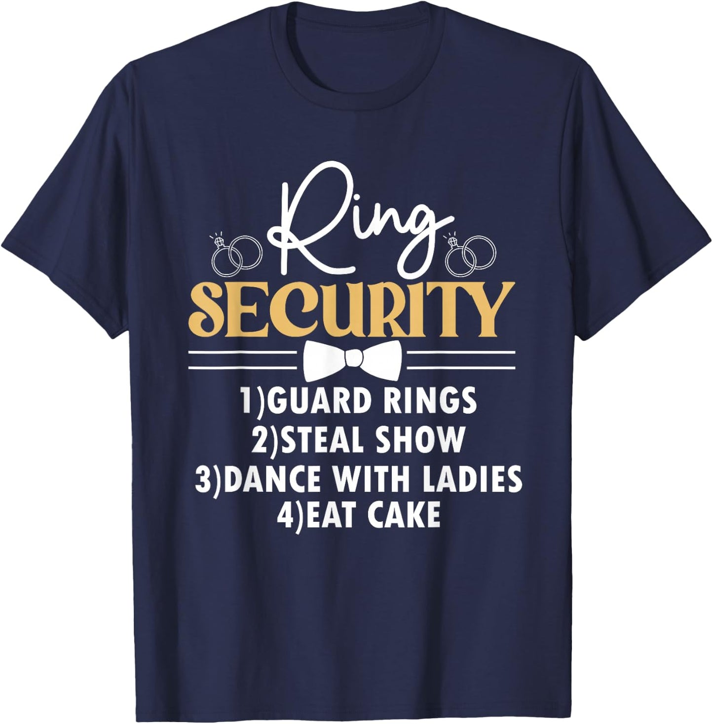 Kids Ring Security Ring Bearer Boys Wedding Party Marriage T-Shirt - T-Shirt | Navy
