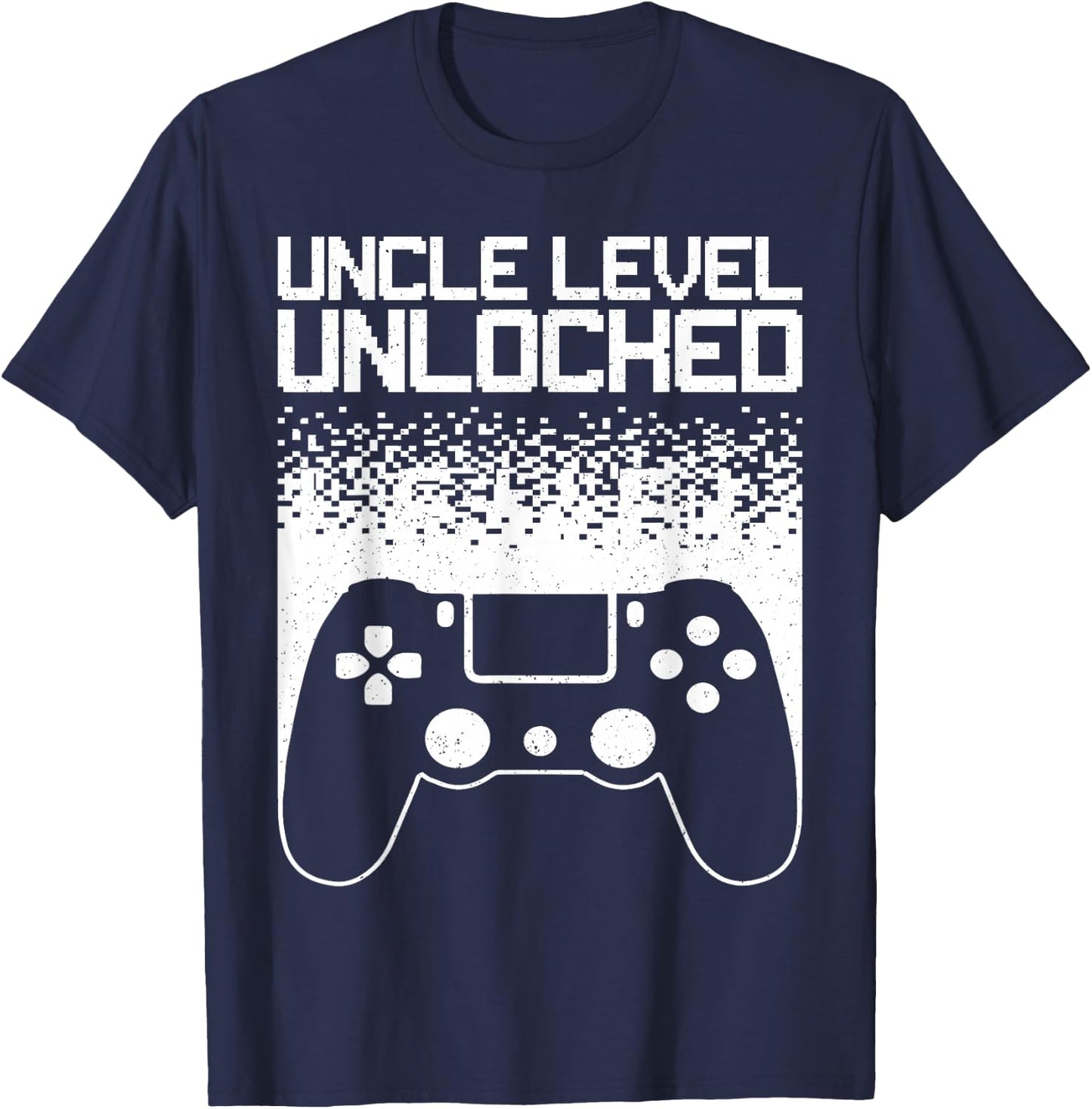 Funny Uncle Art Dad Gaming Promoted Uncle Gamer T-Shirt - T-Shirt | Navy