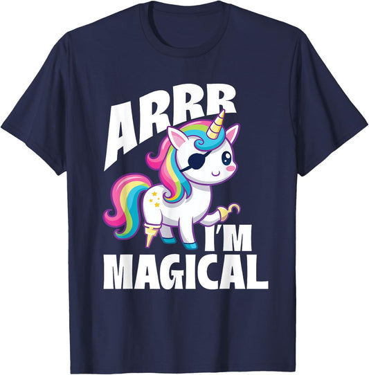 Arrr I'm Magical - Unicorn Lover Buccaneer Freebooter T-Shirt - T-Shirt | Navy