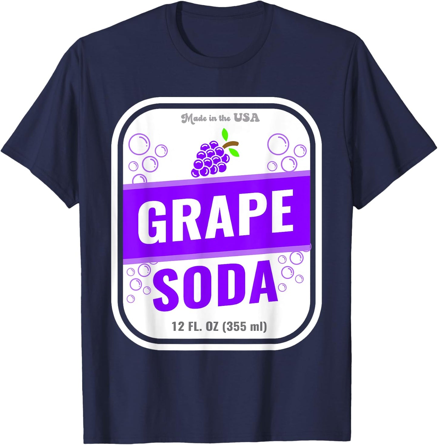 Halloween Costume Grape Soda Unique Group Costume Idea T-Shirt - T-Shirt | Navy