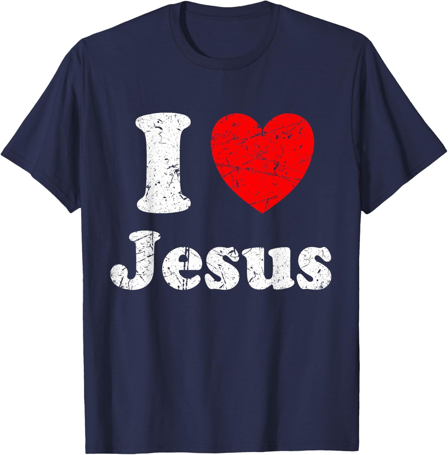 I Love Jesus Graphic T-Shirt - T-Shirt | Navy