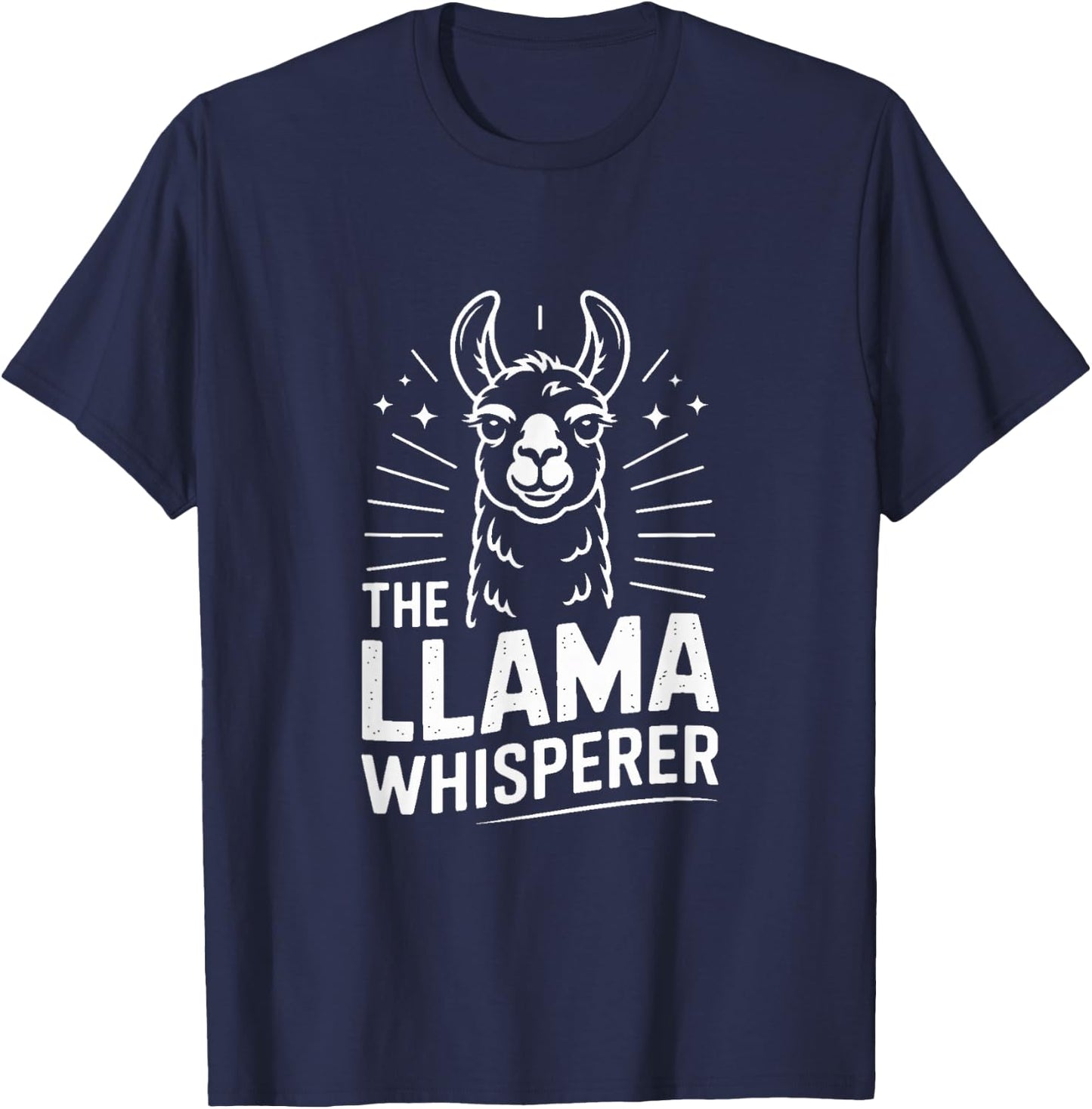The Llama Whisperer Funny Llama Lover Humor T-Shirt - T-Shirt | Navy