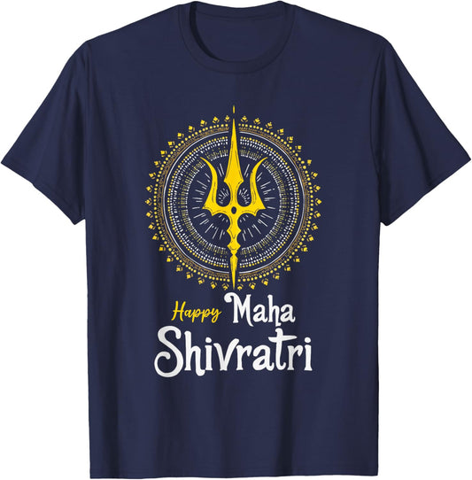 Maha Shivratri Hinduism Hindu Gods Lord Shiva T-Shirt - T-Shirt | Navy
