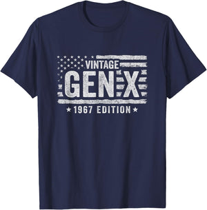 1967 Birthday - Gen X Vintage 1967 - Generation X 1967 Gen X T-Shirt - T-Shirt | Navy