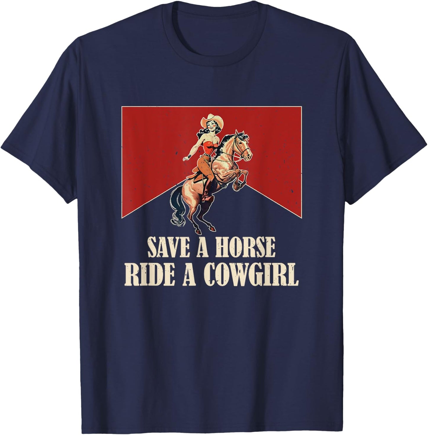 Lesbian Subtle WLW Ride A Cowgirl Queer Gay Pride Month T-Shirt - T-Shirt | Navy