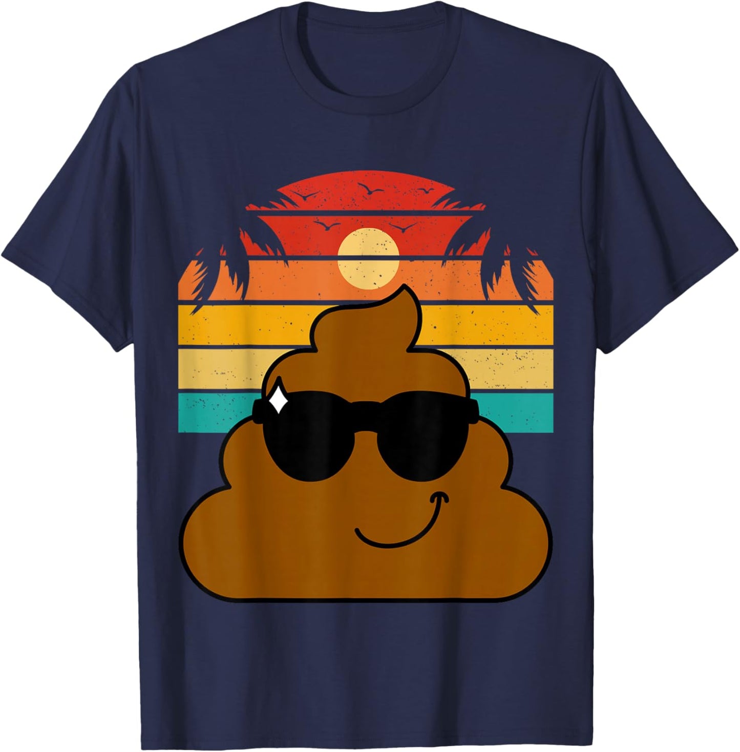 Poop Emoticon Party Favors Poo for Kids T-Shirt - T-Shirt | Navy