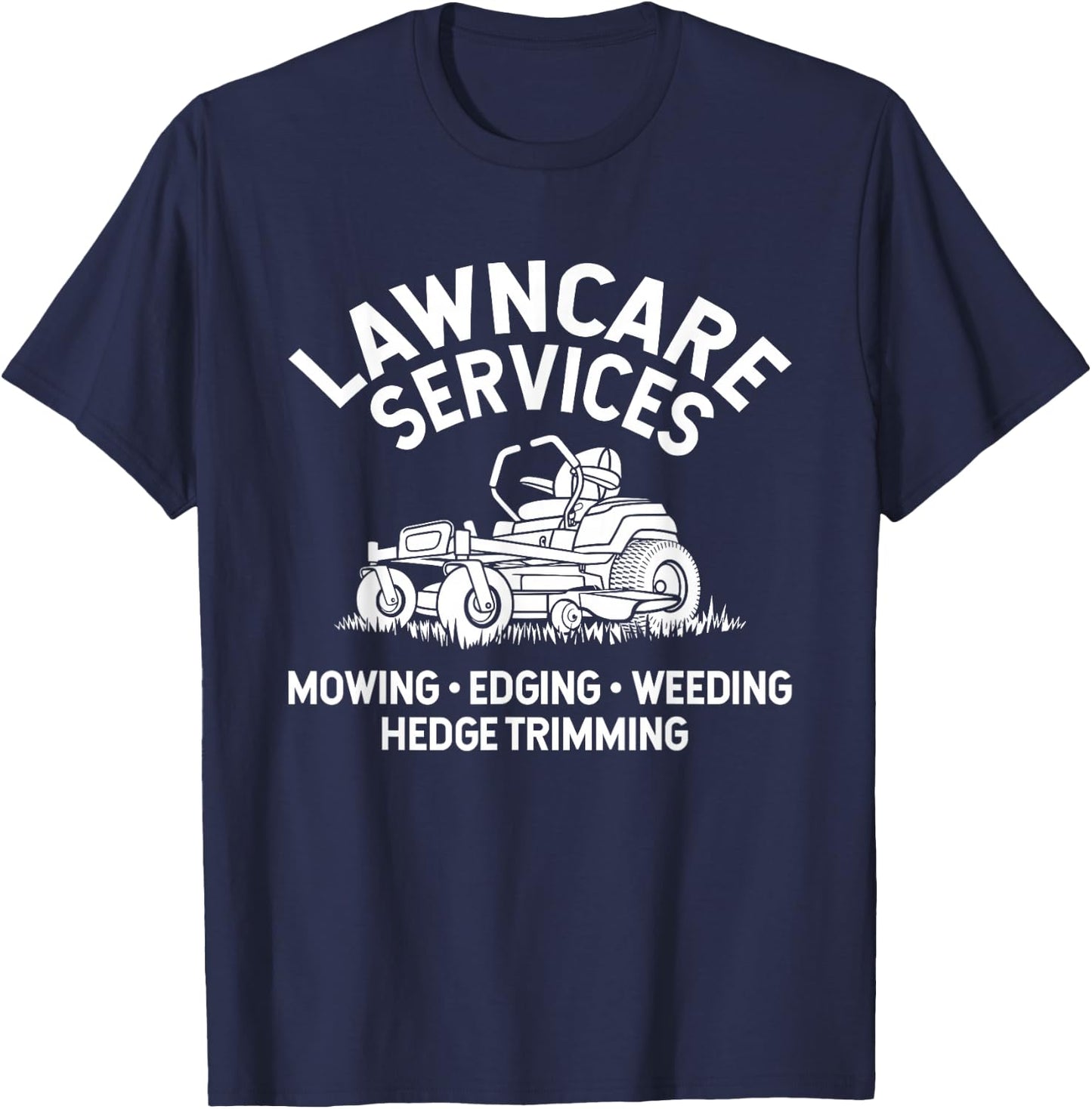 Lawn Care Services Zero Turn Mower T-Shirt - T-Shirt | Navy