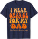 I Wear Orange For My Dad Leukemia Awareness Retro Groovy T-Shirt - T-Shirt | Navy