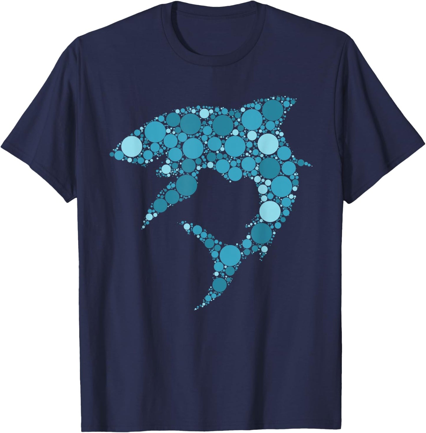 Blue Polka Dot Shark International Dot Day T-Shirt - T-Shirt | Navy