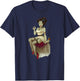 Zombie Pin Up Girl Halloween Graphic T-Shirt - T-Shirt | Navy