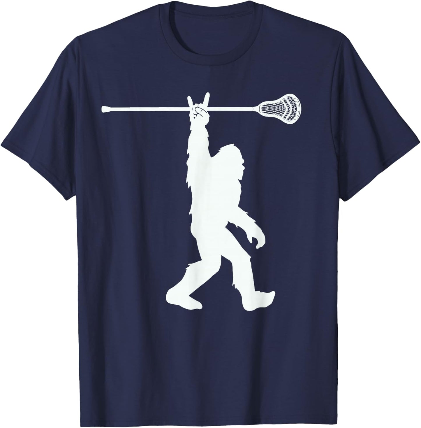 Lacrosse-Shirt Vintage Lax Bigfoot Sasquatch Youth Men Boys T-Shirt - T-Shirt | Navy