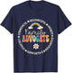 Family Advocate Back to School Teacher Appreciation Week T-Shirt - T-Shirt | Navy
