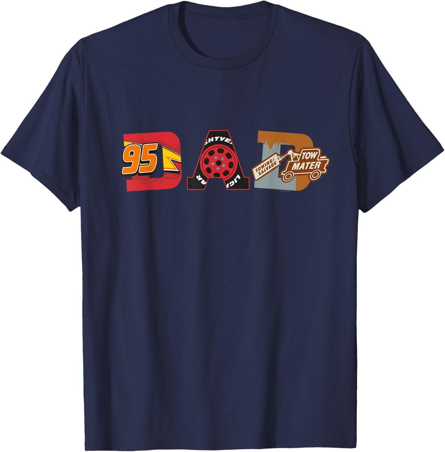 Disney and Pixar’s Cars Dad Father’s Day Birthday T-Shirt - T-Shirt | Navy
