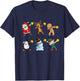 Santa Elf Snowman Reindeer Dabbing Holding Bitcoin T-Shirt - T-Shirt | Navy