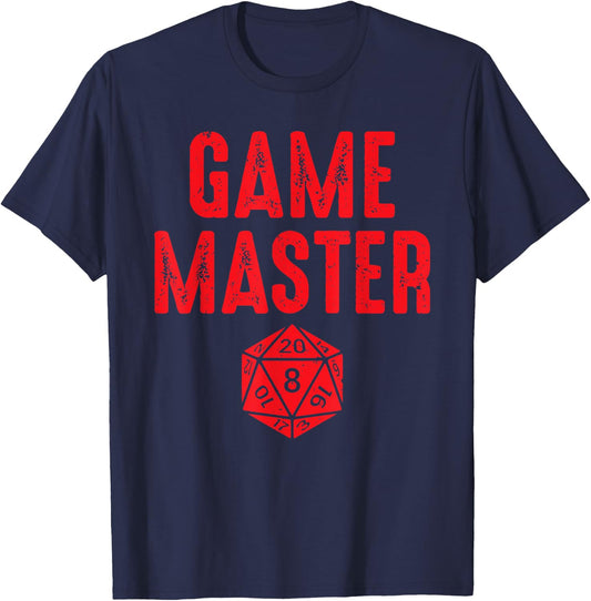 Game Master | Tabletop RPG D20 Boardgame Gamer T-Shirt - T-Shirt | Navy