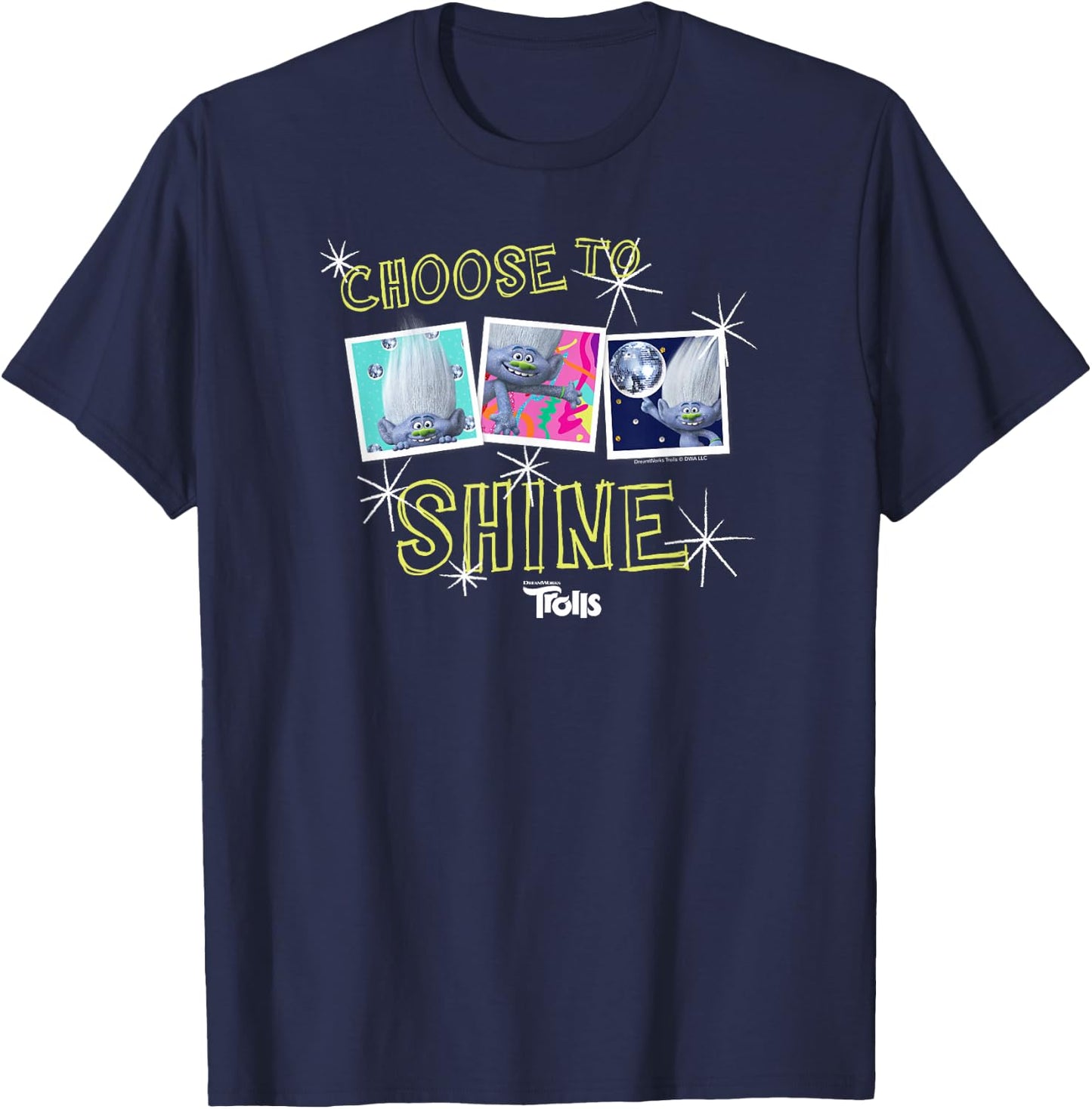 DreamWorks Trolls Tiny Diamond Choose to Shine T-Shirt - T-Shirt | Navy