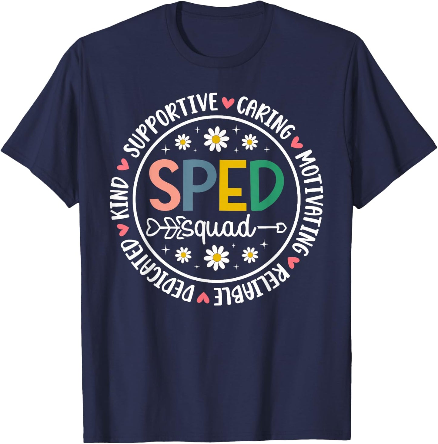 SPED Squad SPED Teacher Team Special Education Teacher Crew T-Shirt - T-Shirt | Navy