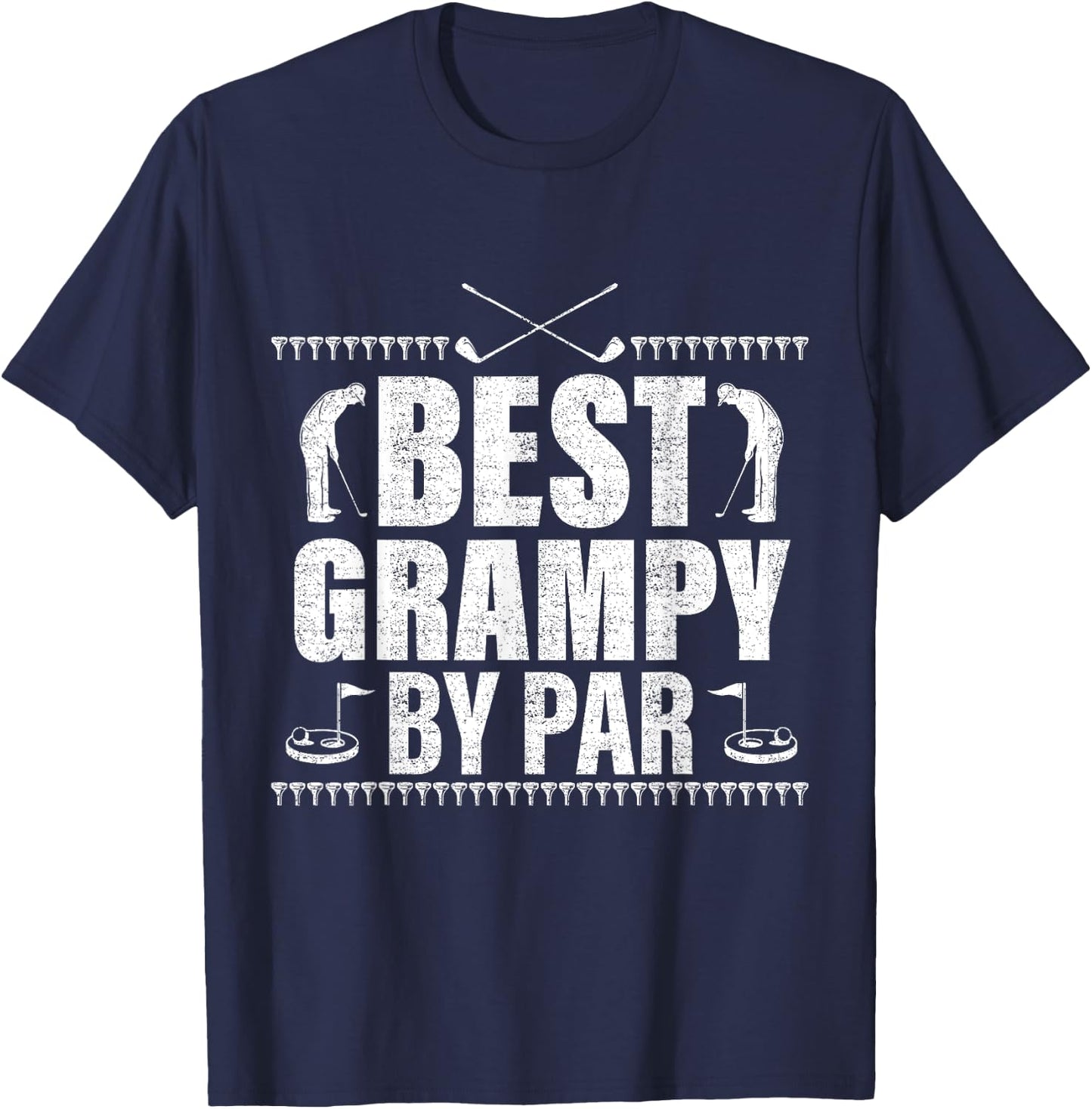 Best Grampy By Par Father's Day Gifts Golf Lover Golfer men T-Shirt - T-Shirt | Navy