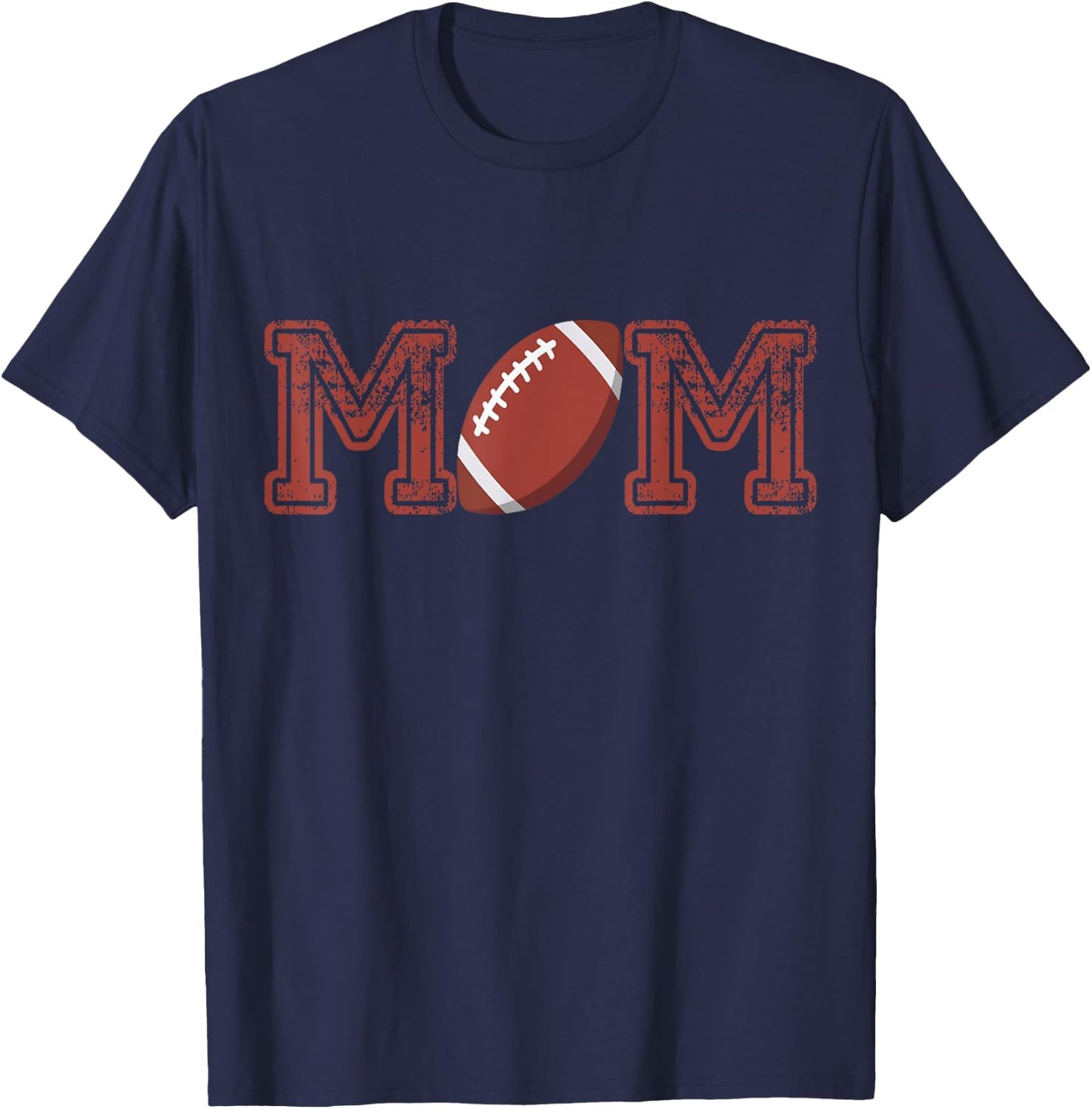Mom Of The Birthday Boy Football Player Matching Family T-Shirt - T-Shirt | Navy