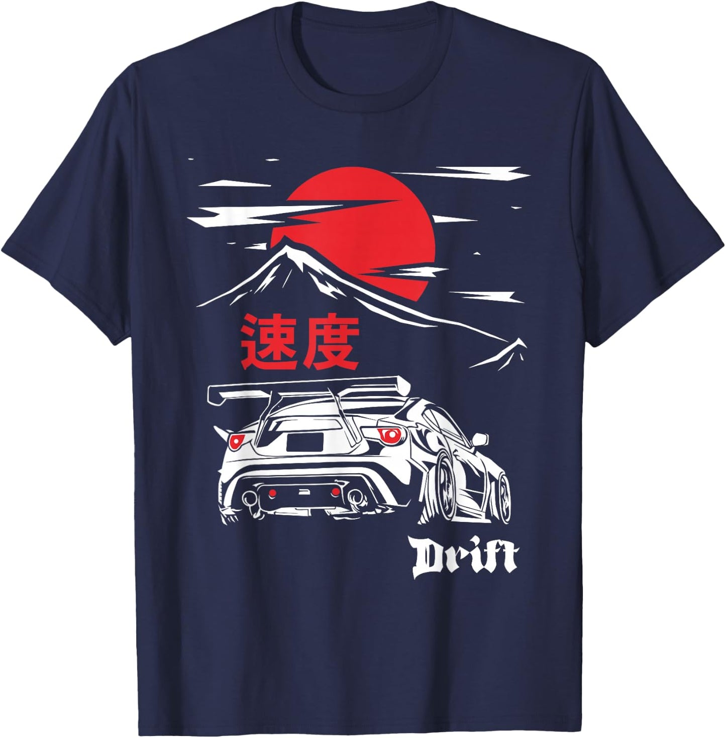 JDM Tokyo Japan Drift Race Car Tuning Retro Vintage Graphic T-Shirt - T-Shirt | Navy