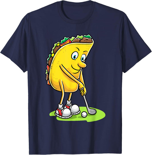 Taco With Golf Enthusiasts Men Golfers T-Shirt - T-Shirt | Navy