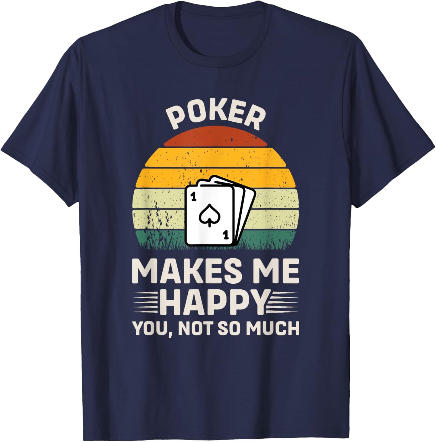 Funny Poker Card Player Casino Gambler Poker T-Shirt - T-Shirt | Navy