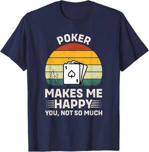 Funny Poker Card Player Casino Gambler Poker T-Shirt - T-Shirt | Navy
