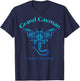 Grand Cayman Tribal Style Stingray Fish Beach Islands Lover T-Shirt - T-Shirt | Navy