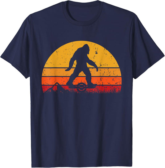 Bigfoot One Wheel Float Electric Skateboard Owner Hoverboard T-Shirt - T-Shirt | Navy
