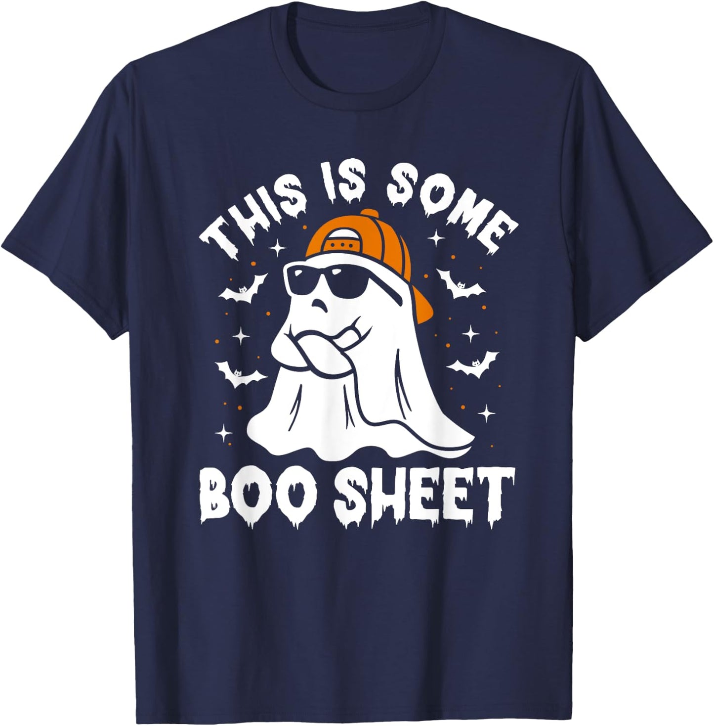 This Is Some Boo Sheet Women Funny Ghost Halloween T-Shirt - T-Shirt | Navy