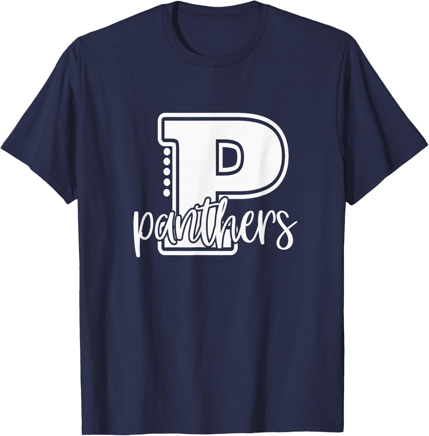 Panther School Sports Fan Team Spirit T-Shirt - T-Shirt | Navy