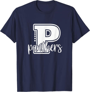 Panther School Sports Fan Team Spirit T-Shirt - T-Shirt | Navy