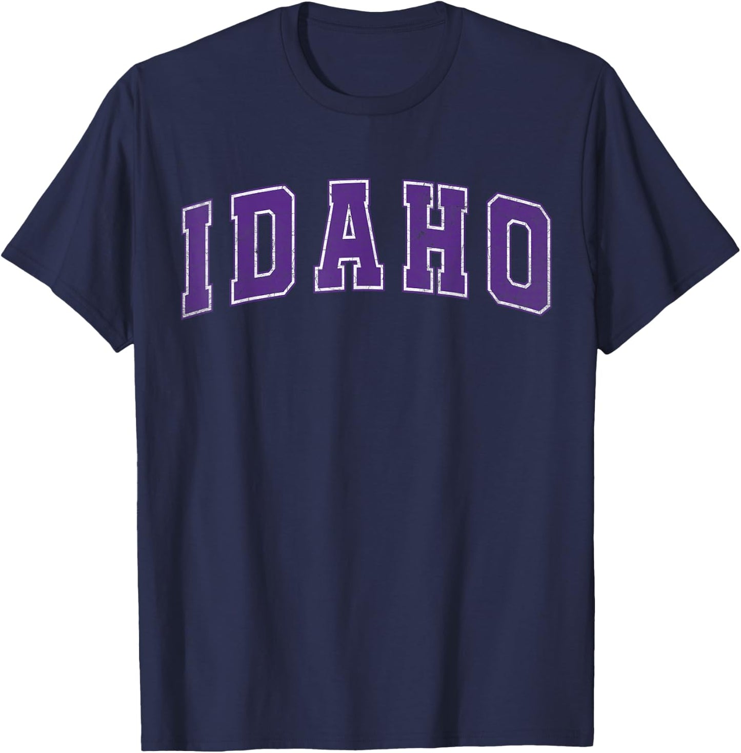 Idaho State Retro Purple Varsity Vintage Text T-Shirt - T-Shirt | Navy