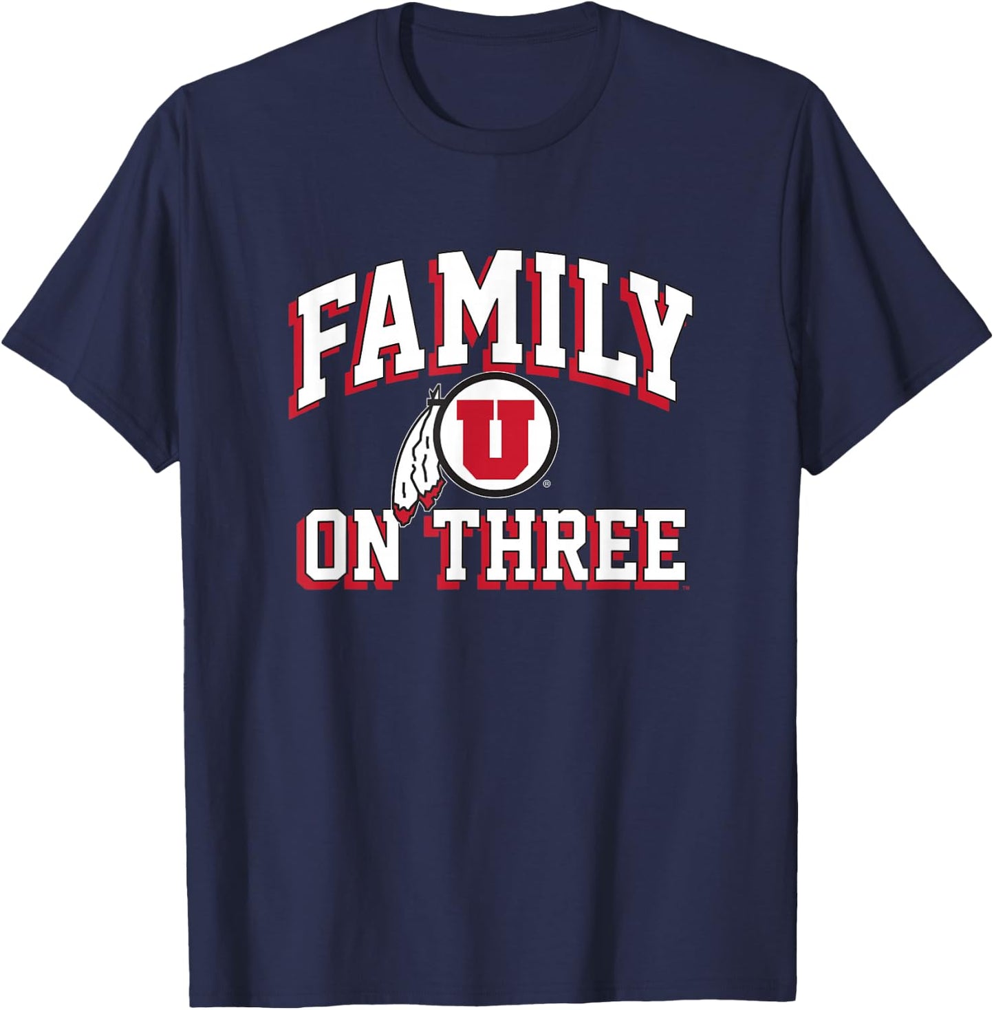 University of Utah Utes Family on Three T-Shirt - T-Shirt | Navy