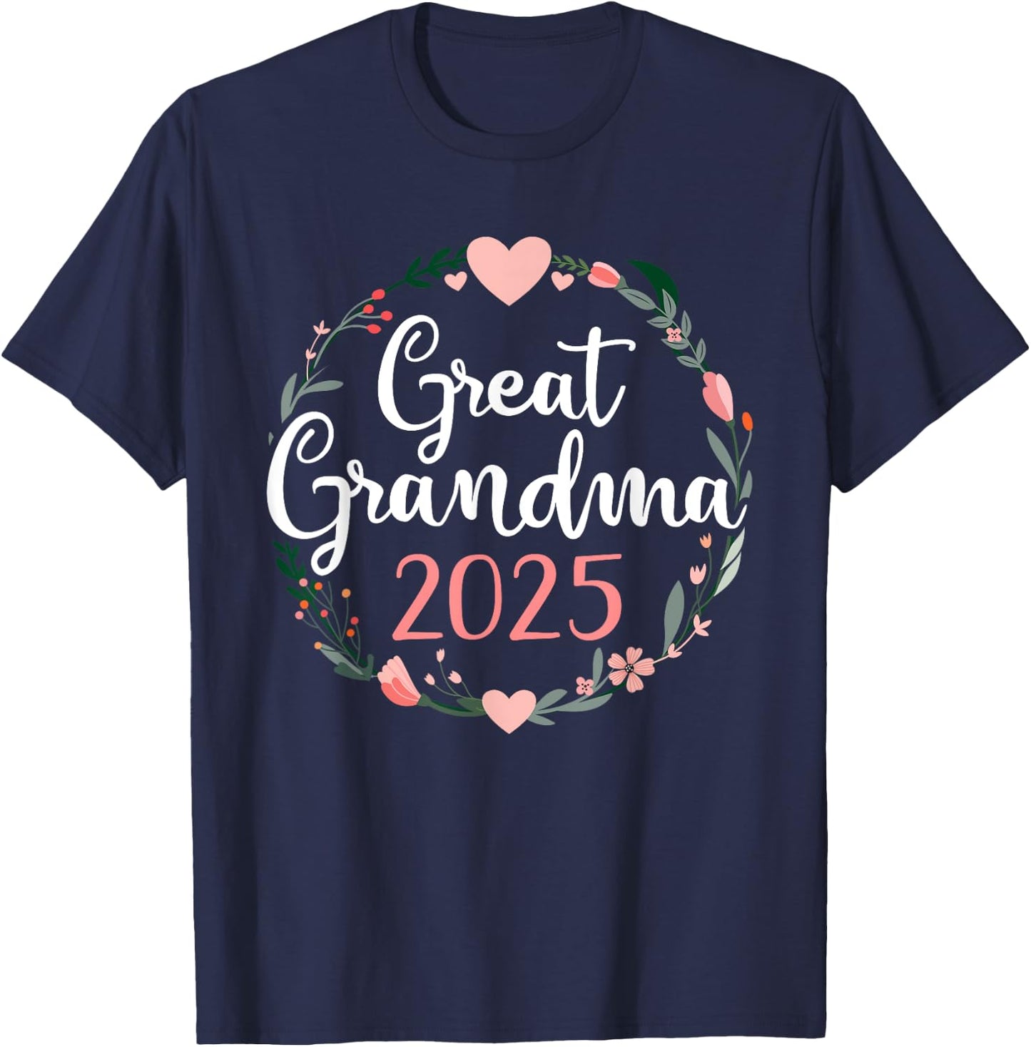 Great grandma 2025 for pregnancy announcement T-Shirt - T-Shirt | Navy